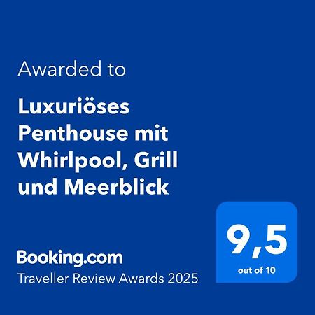 Luxurioeses Penthouse Welle Mit Whirlpool, Grill Und Meerblick 비르 외부 사진
