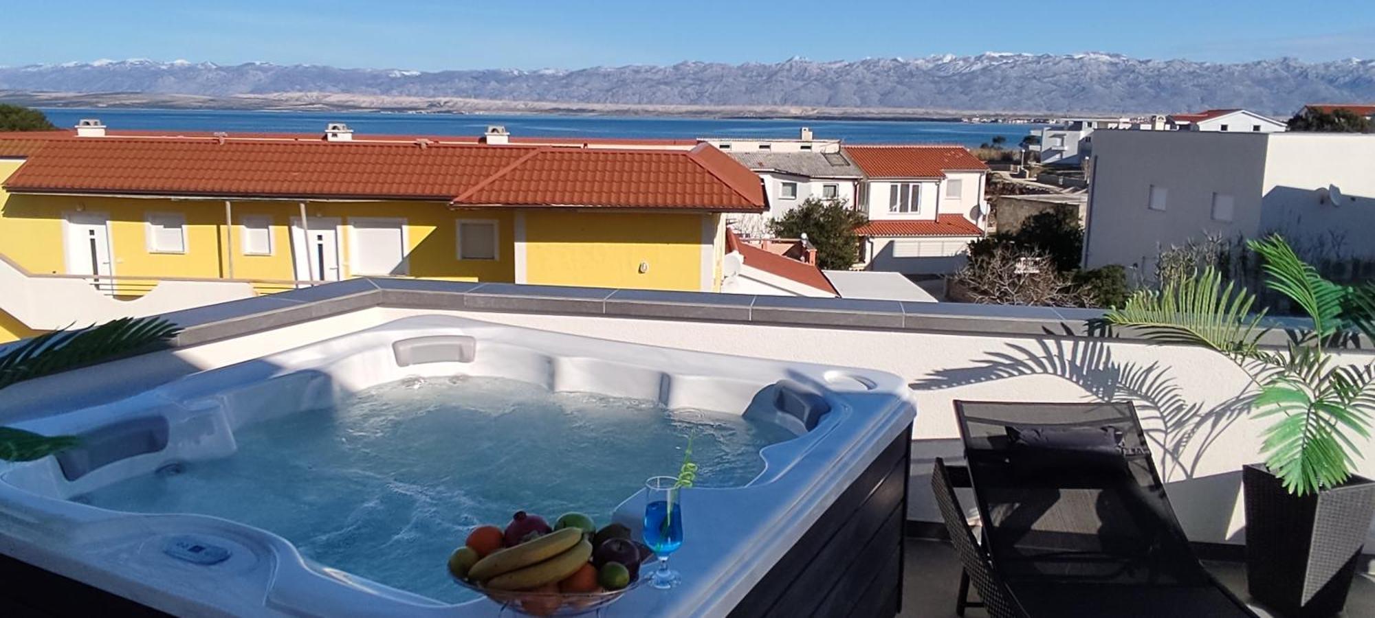 Luxurioeses Penthouse Welle Mit Whirlpool, Grill Und Meerblick 비르 외부 사진